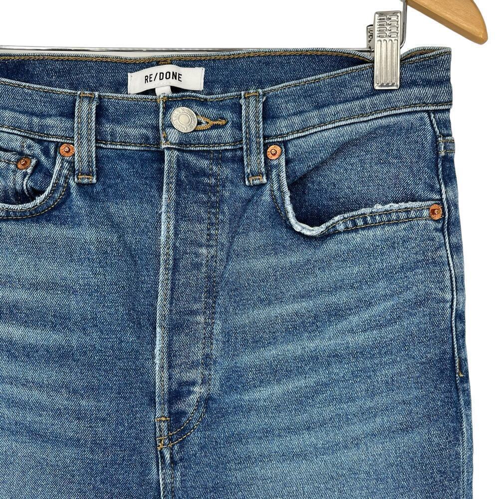 RE/DONE Jeans 90’s Skinny Ultra High Rise Broken Through w/ Rips Size 28 - Picture 6 of 14